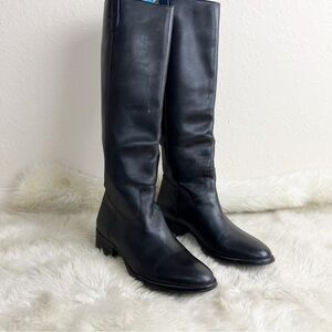 Donald J Pliner Prima Black Leather Boots Size 6.5